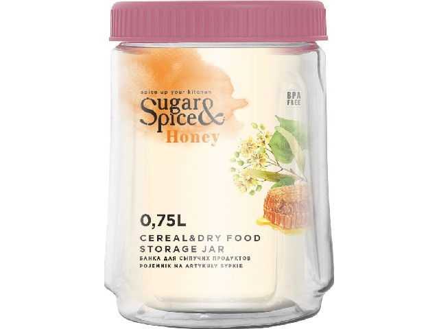 Банка для сыпучих продуктов Sugar&Spice Honey 0,75л брусника